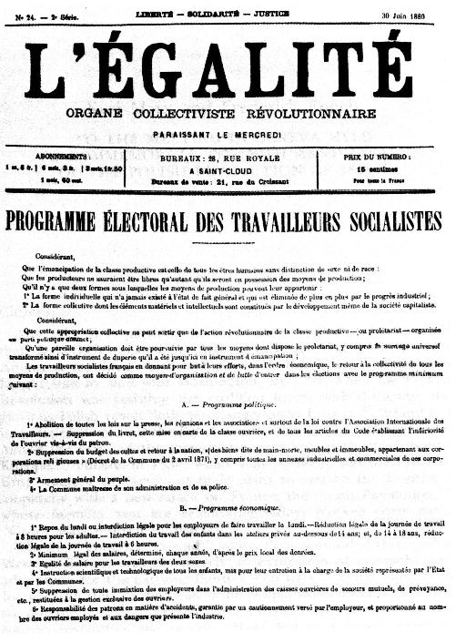 french text from L'Egalite